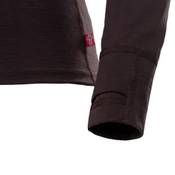 Discount LightWool 180 Polo w/zip, dame (Chocolate Plum) Dame Overdele·T-Shirts & Toppe