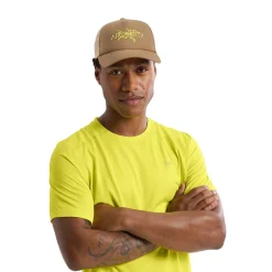 Discount Arc'teryx Bird Word Trucker Curved Hat (Canvas Euphoria) Kasketter & Hatte