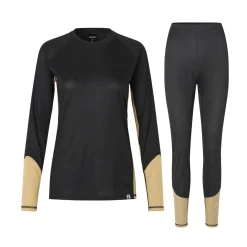 Discount Baselayer Undertøj Sæt, dame (Black / Sand) Dame Undertøj·Lange Underbukser|Undertøj·Uldundertrøjer