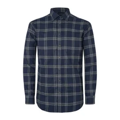 Outlet Blåvand LS skjorte, herre (Dark Blue) Overdele·Skjorter|Overdele·Skovmandsskjorter