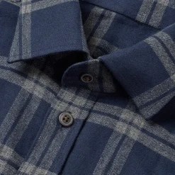 Outlet Blåvand LS skjorte, herre (Dark Blue) Overdele·Skjorter|Overdele·Skovmandsskjorter
