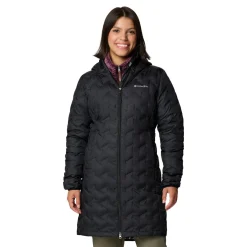 Discount Delta Ridge II Long Down dunfrakke, dame (Black) Dame Jakker·Overgangsjakke|Jakker·Dun- & Fiberjakker
