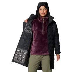 Discount Delta Ridge II Long Down dunfrakke, dame (Black) Dame Jakker·Overgangsjakke|Jakker·Dun- & Fiberjakker