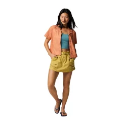 Hot Afuera Button Up Shirt, dame (Shimmer Cantaloupe) Dame Overdele·Skjorter