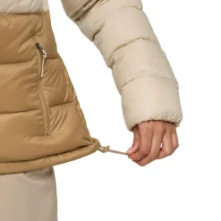 New Fuego Max Down Hooded Dunjakke, dame (Cream and Khaki) Dame Jakker·Dun- & Fiberjakker