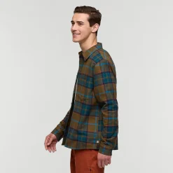 Clearance Quedo Flannel skjorte, herre (Live Oak Plaid) Overdele·Skjorter|Overdele·Skovmandsskjorter