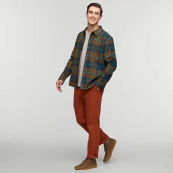 Clearance Quedo Flannel skjorte, herre (Live Oak Plaid) Overdele·Skjorter|Overdele·Skovmandsskjorter
