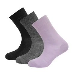 Daily Merino Light Sok 3-pak, dame (Orchid Mix) Dame Sokker