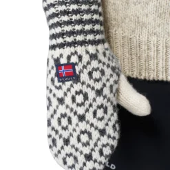 Sale Svalbard Wool Mitten (Offwhite / Anthracite) Dame Handsker ·Luffer|Handsker ›