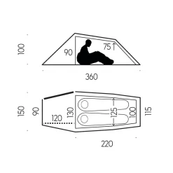 Best Fjällräven Abisko Lite 2 tunneltelt, 2 personer (Sand) Tunneltelte|Letvægtstelte & Tarps