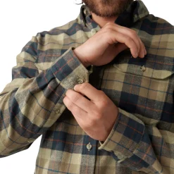 Online Fjällräven Singi Heavy Flannel Skjorte, herre (Dark Sand) Overdele·Skovmandsskjorter