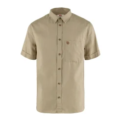 Sale Fjällräven Övik Travel Shirt SS, herre (Sand Stone) Overdele·Skjorter