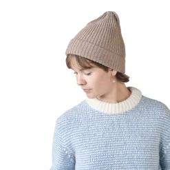 Outlet Klitmøller Collective Heavy Rib Beanie (Sand) Dame Huer|Huer