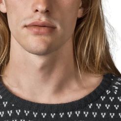 Clearance Klitmøller Collective Hugo Knit Sweater, herre (Olive Cream) Overdele·Striktrøjer & Sweaters