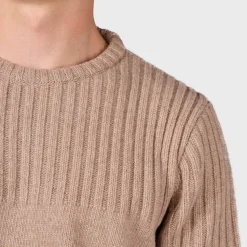 Hot Klitmøller Collective Søren Knit sweater, herre (Sand) Overdele·Striktrøjer & Sweaters