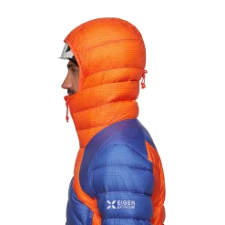 Discount Eiger Nordwand Light Down IN Hooded Dunjakke, herre (Black / Orange) Regntøj·|Jakker·Skijakker