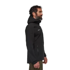 Outlet Linard Guide HS Hooded Skaljakke, herre (Black) Regntøj·|Jakker·Regnjakker