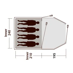 Clearance Earth 4 campingtelt, 4 personer Kuppeltelte|Camping- & Familietelte