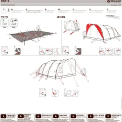 Sale Sky 6 campingtelt, 6 personer (Blue) Camping- & Familietelte