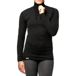 Hot Zip Turtleneck 200 uldundertrøje, unisex (Black) Dame Undertøj·Uldundertrøjer|Undertøj·Skiundertøj