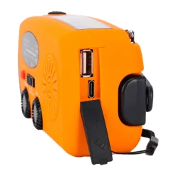 XCEED Solar Emergency Multi Radio 5000 mAh - nødradio med håndsving (Orange) Tilbehør Til Lys & Strøm|Nødradio Med Håndsving